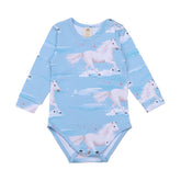 Long-sleeved bodysuit made of cotton (organic)